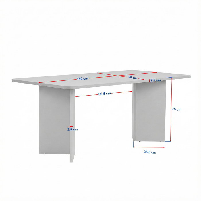 Nordure Mesa de Comedor Linza Madera Negra